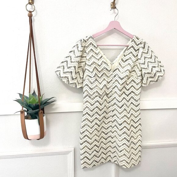 NWT Greylin Cali Sequins Chevron Mini Dress Size S - Picture 2 of 7